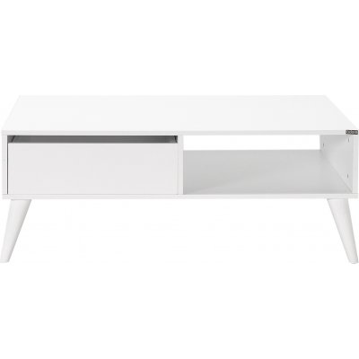 Sharp sofabord 110 x 65 cm - Diamant hvid