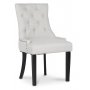 Paris spisebord med sort bord med 4 stk Tuva stole i beige stof