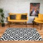 Intersect tppe 120 x 170 cm - Sort/hvid
