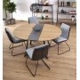 Colton rundt spisebord 118 til 148 cm - Eg/sort