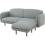 Catta 3-personers sofa med fodskammel - Lysegrn