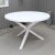 Scottsdale spisebord rundt 112 cm - Hvid + Mbelplejest til tekstiler