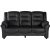 Lotas 3-personers sofa i sort PU COPY