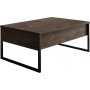 Sofabord valnd/sort 90 x 60 cm - Lux