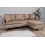 Sofia divan sofa hjre - Lysebrun