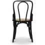 Sintorp spisebordsst, rundt spisebord 115 cm inkl. 4 stk. Samset sorte stole i bjet tr - Beton (Laminat) + Pletfjerner til mbler