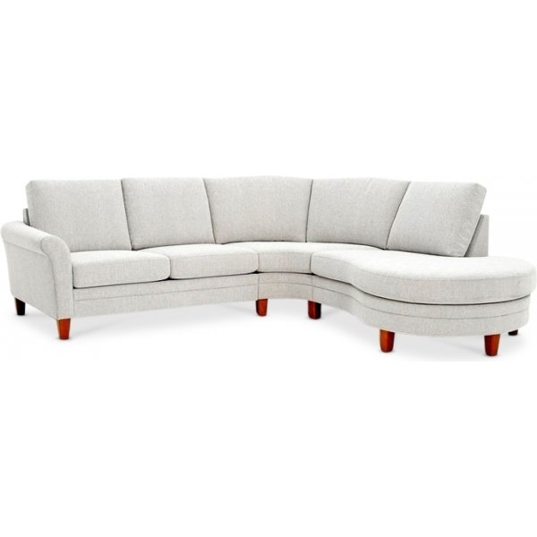 Ros hjrnesofa rundt divandel hjre - Valgfri farve!