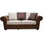Delux 2-personers sofa med hynder - Brun/Beige