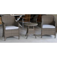 Mercury loungesæt med lænestole og rundt sidebord - Polyrattan Mercury loungesæt med lænestole og rundt sidebord - Polyrattan