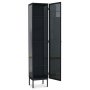 Revel vitrineskab 200x40 cm - Sort / Tonet glas + Mbelfdder