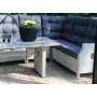 Wembley hjrnesofa med bord (Recliner) - Lys kunstrotting