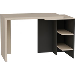 Frank skrivebord 120 x 60 cm - Beige/antracit