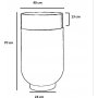 Bud sidebord 70 cm - Sort/hvid