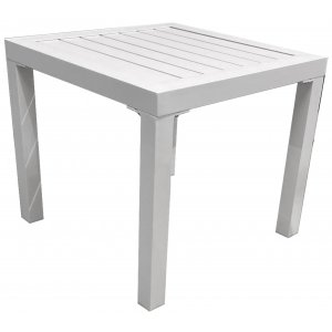 Vencie sidebord - Hvid aluminium + Møbelplejesæt til tekstiler