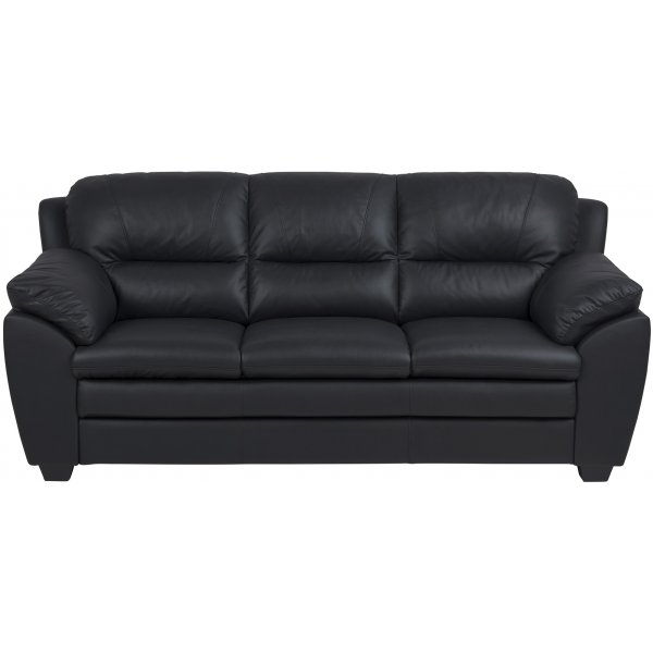 Palarmo 3-personers sofa - Sort eco-lder
