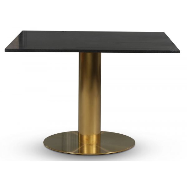 Empire spisebord - Granit 90x90 cm / Brstet messing