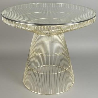 ArtDeco spisebord 90 cm - Messing