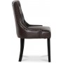 Paris spisegruppe sort bord med 4 stk Tuva Eastport stole i brun PU