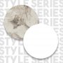 Style barbord 120 x 51,6 cm - Hvid/marmor