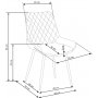Tret spisestol - cremefarvet vintage (PU)
