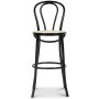 Barstol af bjet tr No. 18 - Sort/rattan