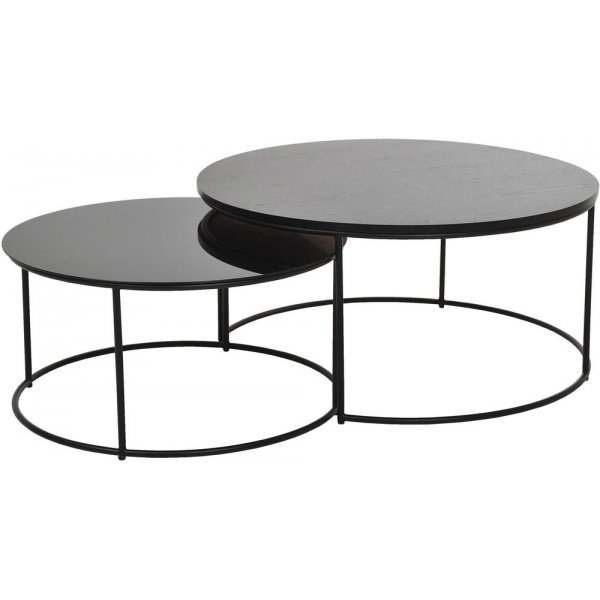 Treboda sofabord - Metal/Tr/glas