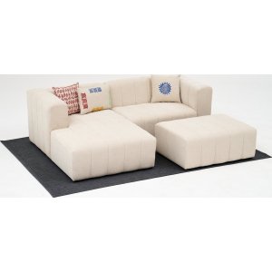 Beyza mini divan sofa venstre - Creme