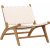 Rike loungestol - Creme PU/teak