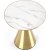Tribeca sofabord 50 cm - Hvid marmor/guld
