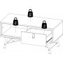 Ry sofabord 101,8 x 48,2 cm - Hvid