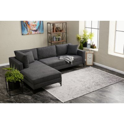 Berlin divan sofa - antracit/sort