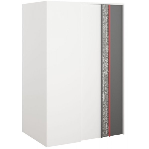 Jacklyn garderobe - Hvid / grafit - Hjre vendt