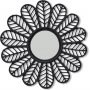 Pfuglesort rundt spejl 90 cm