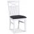 Fr spisebordsst; spisebord 180x90 cm - Hvid/olieret eg med 6 stk. Fr spisebordsstole med kryds i ryggen, sde i grt stof