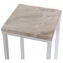 Accent sengebord/piedestal 65 - Hvid / beige