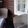 Kundebillede Stol med hynde til udendørs brug