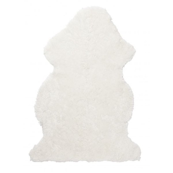 Curly lammeskind - 95x55 cm - Hvid