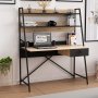 Nova skrivebord 125x55 cm - Brun/sort