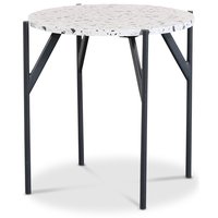 Terrazzo sidebord Ø50 cm - Terrazzo Cosmos & chassis AIR i sort metal Terrazzo sidebord Ø50 cm - Terrazzo Cosmos & chassis AIR i sort metal