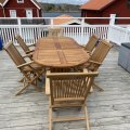 Kundebillede Saltö stol med armlæn - Teaktræ