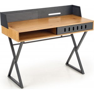 Stalas skrivebord 110x51 cm - Eg/sort