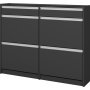 Skyline skoskab 123,5 x 24,2 x 98,5 cm - Sort