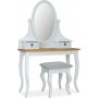 Vimle toiletbord 100 x 45 cm - Hvid/brun