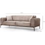 Siesta 3-personers sofa - Creme