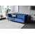 Milton Chesterfield 3-pers. Sofa - Mrkebl fljl + Pletfjerner til mbler