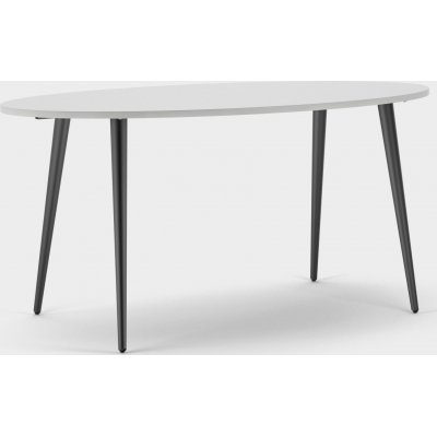 Oslo spisebord 160 x 80 cm - Hvid/sort