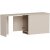 Akser skrivebord 180 x 47 cm - Lys valnd/beige