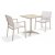 Urbanite cafegruppe med bord 63 x 63 cm og 2 stabelbare spisestuestole - Beige