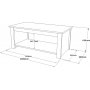 Luvio sofabord 14, 100x50 cm - Eg/hvid
