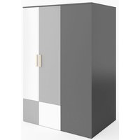 Jeffry garderobe - Graphite/lysegrå - Venstrevendt Jeffry garderobe - Graphite/lysegrå - Venstrevendt
